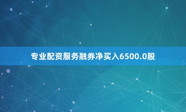 专业配资服务融券净买入6500.0股